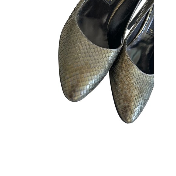 PATRICK COX Metallic Snakeskin Stiletto Heels Size 39.5 US 9.5 - Picture 12 of 12